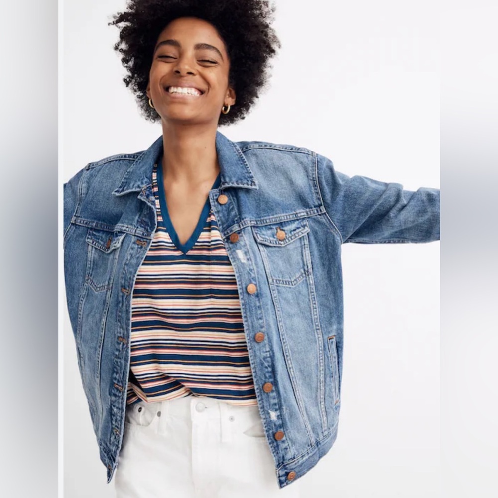 NWOT Madewell Oversized Denim Jacket in Wortham